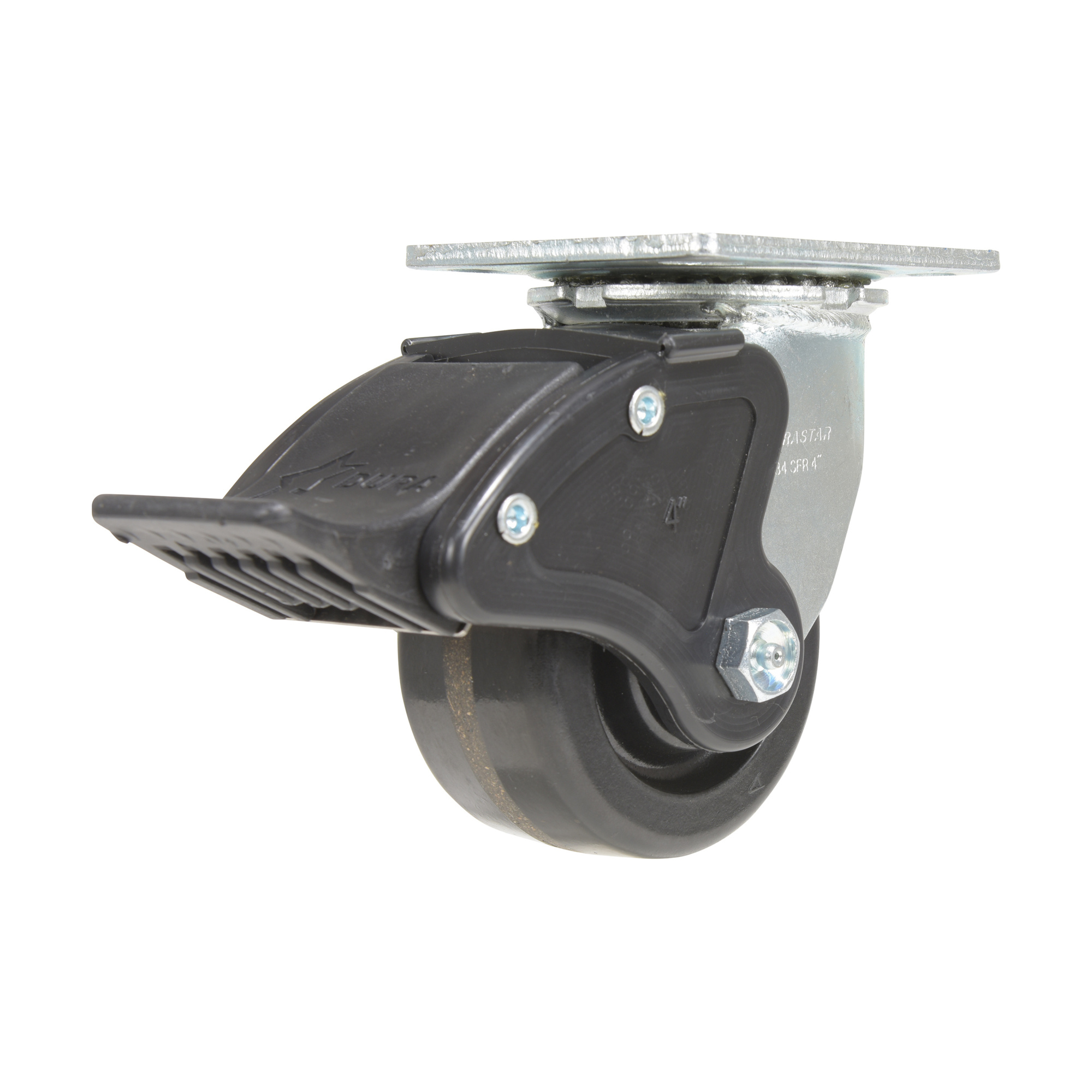 Vestil Phenolic Swivel With Total Brake Caster 4 In. Diameter x 2 In. Width 800 Lb. Capacity Black
